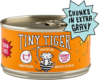 Tiny Tiger Chunks In Extra Gravy Turkey Recipe Grain-free